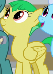 Size: 584x815 | Tagged: safe, screencap, high roller, linky, shoeshine, wintergreen, earth pony, pegasus, pony, friendship university, g4, my little pony: friendship is magic, background pony, cropped, female, las pegasus resident, mare