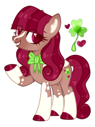 Size: 1719x2302 | Tagged: safe, artist:lilywolfpie, oc, oc only, earth pony, pony, female, mare, offspring, parent:cherry jubilee, parent:trouble shoes, simple background, solo, transparent background