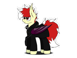 Size: 3000x2248 | Tagged: safe, artist:aaathebap, oc, oc only, oc:aaaaaaaaaaa, bat pony, pony, bat pony oc, clothes, high res, male, male oc, pony oc, simple background, solo, stallion, stallion oc, transparent background