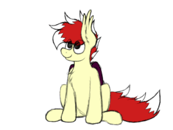 Size: 3000x2250 | Tagged: safe, artist:aaathebap, oc, oc only, oc:aaaaaaaaaaa, bat pony, pony, animated, bat pony oc, cute, gif, happy, high res, male, male oc, ocbetes, pony oc, simple background, solo, stallion, stallion oc, tail, tail wag, transparent background