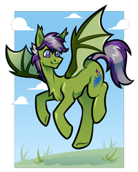 Size: 800x1000 | Tagged: safe, artist:bigmoon206, oc, oc only, oc:grey seeking dusk, bat pony, pony, flying, male, simple background, smiling, solo, stallion, transparent background