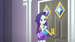 Size: 3410x1920 | Tagged: safe, screencap, rarity, equestria girls, fomo, g4, my little pony equestria girls: better together, bracelet, clothes, cutie mark, cutie mark on clothes, dress, female, geode of shielding, hairpin, jewelry, legs, magical geodes, rarity peplum dress, skirt, sleeveless, sleeveless dress, solo