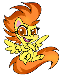 Size: 440x533 | Tagged: artist needed, safe, spitfire, pegasus, pony, g4, g4.5, my little pony: pony life, clothes, colored pupils, female, g4 to g4.5, looking at you, open clothes, simple background, solo, transparent background
