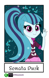 Size: 996x1562 | Tagged: safe, alternate version, artist:phineasmania, sonata dusk, equestria girls, g4, smiling, solo