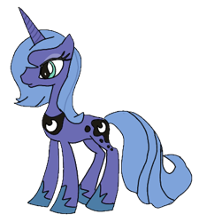 Size: 364x404 | Tagged: safe, artist:phineasmania, princess luna, pony, unicorn, g4, eyelashes, hoof shoes, peytral, s1 luna, simple background, solo, transparent background, wingless