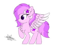 Size: 1280x961 | Tagged: safe, artist:itsnovastarblaze, oc, oc only, oc:star melody, pegasus, pony, cheek fluff, chest fluff, cute, ear fluff, elbow fluff, female, fluffy, hairpin, hoof fluff, leg fluff, mare, shoulder fluff, simple background, solo, spread wings, standing, transparent background, wings
