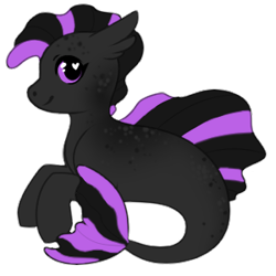 Size: 300x300 | Tagged: safe, artist:princess-moonbeam, oc, oc only, merpony, seapony (g4), dorsal fin, fish tail, flowing tail, purple eyes, simple background, smiling, solo, tail, transparent background, wingding eyes