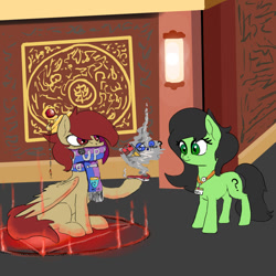 Size: 1000x1000 | Tagged: safe, artist:slamjam, oc, oc:filly anon, clothes, everfree northwest, female, filly, scarf