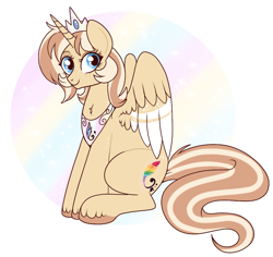 Size: 983x926 | Tagged: safe, artist:lulubell, oc, oc only, oc:lulubell, alicorn, pony, alicorn oc, alicornified, crown, horn, jewelry, peytral, princess, race swap, regalia, wings