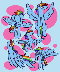 Size: 1139x1375 | Tagged: safe, artist:tezzbot, rainbow dash, pegasus, pony, g4, simple background, solo