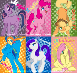 Size: 655x620 | Tagged: safe, artist:stumppa, applejack, fluttershy, pinkie pie, rainbow dash, rarity, twilight sparkle, earth pony, pegasus, pony, unicorn, g4, cute, mane six, shyabetes, unicorn twilight