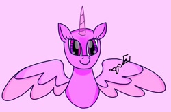Size: 2196x1436 | Tagged: safe, artist:goldlines005, oc, oc only, alicorn, pony, alicorn oc, bust, eyelashes, female, horn, mare, smiling, solo, spread wings, wings