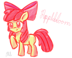 Size: 700x568 | Tagged: safe, artist:memorible, apple bloom, earth pony, pony, g4, female, filly, solo