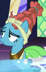 Size: 392x604 | Tagged: safe, screencap, meadowbrook, earth pony, pony, g4, shadow play, amused, cute, faic, female, mare, meadowcute, raised eyebrow, smiling, smirk, smug