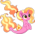 Size: 1280x1252 | Tagged: safe, artist:cloudy glow, luster dawn, pony, seapony (g4), unicorn, g4, my little pony: friendship is magic, my little pony: the movie, the last problem, cute, dorsal fin, eyelashes, female, fish tail, flowing mane, flowing tail, horn, looking up, lusterbetes, orange eyes, orange mane, seaponified, seapony luster dawn, simple background, smiling, solo, species swap, tail, transparent background