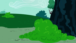 Size: 1280x720 | Tagged: safe, screencap, g4, the best night ever, background, bush, cloud, day, hill, nature, no pony, scenic ponyville, tree