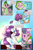 Size: 960x1440 | Tagged: safe, artist:cold-blooded-twilight, rarity, spike, twilight sparkle, pony, unicorn, cold blooded twilight, comic:cold storm, g4, :<, alternate design, angry, blushing, both cutie marks, carousel boutique, comic, crush, dock, eyepatch, fangs, from behind, frown, gemstones, glowing horn, heart eyes, horn, looking back, magic, messy mane, open mouth, ribbon, smiling, unicorn twilight, wide eyes, wide hips, wingding eyes