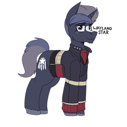 Size: 2700x2700 | Tagged: safe, artist:coatieyay, oc, oc only, oc:wayland star, pony, unicorn, chin fluff, clothes, freckles, high res, jacket, male, simple background, transparent background, unshorn fetlocks