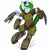 Size: 3250x3250 | Tagged: safe, artist:coatieyay, oc, oc only, oc:baron, pony, unicorn, bipedal, doom, doom eternal, doom guy, double barreled shotgun, gun, high res, horn, shotgun, simple background, transparent background, unicorn oc, weapon