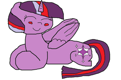 Size: 1768x1176 | Tagged: safe, artist:coltfan97, twilight sparkle, alicorn, pony, g4, 1000 hours in ms paint, blushing, cute, eyes closed, twilight sparkle (alicorn)