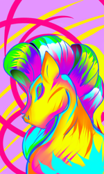 Size: 1500x2500 | Tagged: safe, artist:spirodraw, oc, oc only, earth pony, pony, abstract background, bust, earth pony oc, female, mare, solo
