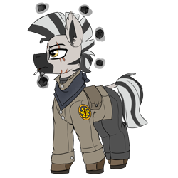 Size: 2700x2700 | Tagged: safe, artist:coatieyay, oc, oc only, oc:ahrim, zebra, cigarette, clothes, high res, male, simple background, transparent background