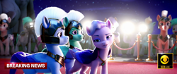 Size: 4096x1716 | Tagged: safe, screencap, queen haven, thunder flap, zoom zephyrwing, pegasus, pony, g5, my little pony: a new generation, spoiler:my little pony: a new generation, 3d, female, guardsmare, male, mare, pegasus royal guard, royal guard, stallion