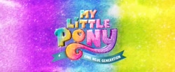 Size: 640x264 | Tagged: safe, g5, my little pony: a new generation, abstract background, german, my little pony logo, my little pony: a new generation logo, netflix, no pony, youtube link