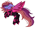 Size: 117x93 | Tagged: safe, artist:inspiredpixels, oc, oc only, pony, animated, blinking, floppy ears, gif, pixel art, simple background, solo, spread wings, transparent background, wings