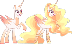 Size: 2663x1623 | Tagged: safe, artist:kurosawakuro, princess celestia, alicorn, pony, g4, alternate design, bald, base used, simple background, solo, transparent background