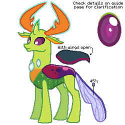 Size: 600x600 | Tagged: safe, thorax, changedling, changeling, g4, bit, glowing, king thorax, simple background, transparent background