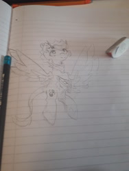 Size: 3096x4128 | Tagged: safe, pegasus, pony, dreamsmp, lined paper, mcyt, tommyinnit, traditional art