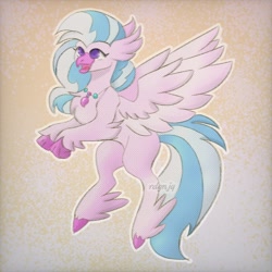 Size: 800x800 | Tagged: safe, artist:rdgnjq, silverstream, classical hippogriff, hippogriff, g4, cute, diastreamies, jewelry, necklace