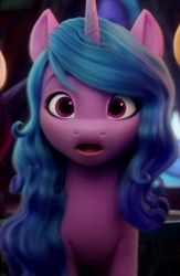 Size: 520x796 | Tagged: safe, screencap, izzy moonbow, pony, unicorn, g5, my little pony: a new generation, 3d, cropped, female, mare, open mouth, solo