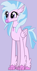 Size: 1640x3144 | Tagged: safe, artist:jadeharmony, silverstream, classical hippogriff, hippogriff, g4, cute, diastreamies, female, jewelry, necklace, older, older silverstream, solo