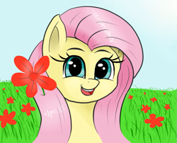 Size: 683x551 | Tagged: safe, artist:sunattic, fluttershy, pony, g4, bust, cute, daaaaaaaaaaaw, portrait, shyabetes, solo