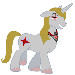 Size: 1280x1280 | Tagged: safe, artist:supersamyoshi, prince blueblood, pony, unicorn, g4, alicorn amulet, male, stallion