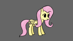 Size: 1280x720 | Tagged: safe, artist:yuuta420, fluttershy, pegasus, pony, g4, animated, crossover, female, friday night funkin', gif, mare, mod, pose, solo