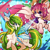 Size: 2048x2048 | Tagged: safe, artist:左左, oc, oc:tea fairy, oc:鹃煦, earth pony, kirin, pegasus, pony, earbuds, female, group photo, guangzhou, high res, kirin-ified, looking at each other, mare, mascot, open mouth, pegasus oc, shenzhen, smiling, smiling at each other, species swap, wings