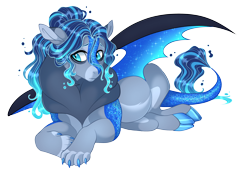 Size: 3900x2700 | Tagged: safe, artist:gigason, oc, oc only, hybrid, female, high res, interspecies offspring, lying down, offspring, parent:princess luna, parent:scorpan, parents:scorluna, prone, simple background, solo, transparent background