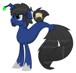 Size: 2502x2396 | Tagged: safe, artist:evilfrenzy, oc, oc only, pony, seapony (g4), unicorn, black mane, blue eyes, dorsal fin, fish tail, flowing tail, gills, high res, hoof shoes, horn, seaponified, simple background, smiling, solo, species swap, tail, white background