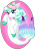 Size: 1446x2039 | Tagged: safe, artist:eternalcherryblossom, oc, oc only, earth pony, pony, seapony (g4), blue eyes, dorsal fin, female, fish tail, flower, flower in hair, flowing tail, green mane, hoof shoes, jewelry, necklace, seaponified, simple background, smiling, solo, species swap, tail, transparent background