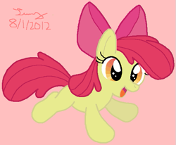 Size: 555x457 | Tagged: safe, artist:heartinarosebud, apple bloom, earth pony, pony, g4, adorabloom, cute, female, filly, solo