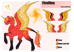 Size: 1920x1358 | Tagged: safe, artist:oneiria-fylakas, oc, oc only, oc:fireflies, alicorn, pony, male, reference sheet, solo, stallion