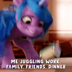 Size: 1080x1080 | Tagged: safe, screencap, izzy moonbow, pony, unicorn, g5, my little pony: a new generation, official, spoiler:my little pony: a new generation, 3d, animated, beans, can, caption, female, food, image macro, izzy's beans, mare, meme, no sound, solo, text, that pony sure does love beans, webm
