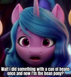 Size: 520x561 | Tagged: safe, edit, edited screencap, screencap, izzy moonbow, pony, unicorn, g5, my little pony: a new generation, 3d, female, mare, open mouth, solo