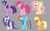 Size: 5512x3375 | Tagged: safe, artist:angela an, applejack, fluttershy, pinkie pie, rainbow dash, rarity, twilight sparkle, alicorn, earth pony, pegasus, pony, unicorn, g4, my little pony: the movie, applejack's hat, concept art, cowboy hat, derp, desert sun madness, dishevelled, female, gray background, hat, mane six, mare, messy mane, simple background, sweat, twilight sparkle (alicorn), uncanny valley