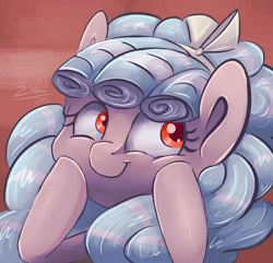 Size: 800x770 | Tagged: safe, artist:tu-kierownik, cozy glow, pegasus, pony, g4, bust, female, filly, hooves on cheeks, portrait, solo