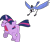 Size: 1800x1500 | Tagged: safe, artist:krazy3, edit, twilight sparkle, bird, blue jay, pony, unicorn, g4, crossover, crossover shipping, duo, female, hat, iacedrom, male, mare, mordecai, mordetwi, reality ensues, regular show, running away, scientifically accurate, screaming, shipping, simple background, straight, top hat, transparent background, unicorn twilight