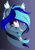 Size: 2500x3617 | Tagged: safe, artist:andaluce, oc, oc only, oc:moonlight selene, bat pony, pony, bat pony oc, bust, chest fluff, cute, ear fluff, high res, jewelry, lineless, necklace, piercing, smiling, solo